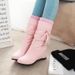 2025 New Korean Spring And Autumn Winter Mid Boots Internal Height Increase High Heel Wedge College Style White_vogvips.com