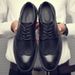 Euro Step 2025 New Large Size Breathable Youth British Brogue Business Height Increasing Wedding Men's Leather Shoes_vogvips.com