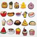 10 Sets Of Cute Food Series Shoes Flower Decorative Buckle Personalized DIY Student Garden Shoe Buckle Accessories_vogvips.com