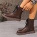 Women's Winter Platform Martin Boots Round Toe Retro Slim Ankle Boot Plus Size New Style_vogvips.com