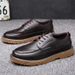 2024 Spring Business Casual British Style Lace-up Middle-aged Dad Sole Soft Leather Brogue Men's Shoes_vogvips.com