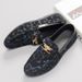 SHLIANG Men's Loafers Flower Pattern Business Casual Formal Shoes Driving Shoes Fashion Popular For Men Work Footwear Y0305_vogvips.com
