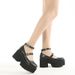 Cross-border Mary Jane Leather Shoes For Women, 2022 Spring New Model, Buckle Design, British Style, Retro Thick-soled_vogvips.com