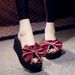 Shanjiao 6cm Thick Sole Women's Beach One-Word Slippers Summer Fashion Outdoor Cute Bowknot Sandals_vogvips.com