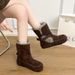 Melard Retro Internal Height Increase Thick Sole Two-Way Snow For Women 2026 New Fleece-Lined Warm Furry Short Boots_vogvips.com