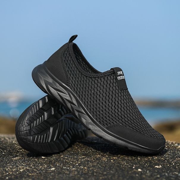 2025 Cross-Border Large Size Men's And Women's Running Casual Mesh Surface Sports Spring Low-Top Slip-On Lazy Shoes_vogvips.com