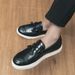 Suitable For All Seasons Summer New Plus Size 47 Fashion Tassel Sneakers Men British Casual Youth Slip-On Loafers_vogvips.com