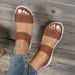 2022 Summer Large Size Women's Casual Sandals With Elastic Strap And Flyknit Polyurethane Flat Sole_vogvips.com