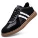Large Size Cowhide German Training Board Shoes Men's Color Matching Contrasting White Shoes Casual Sports Shoes_vogvips.com