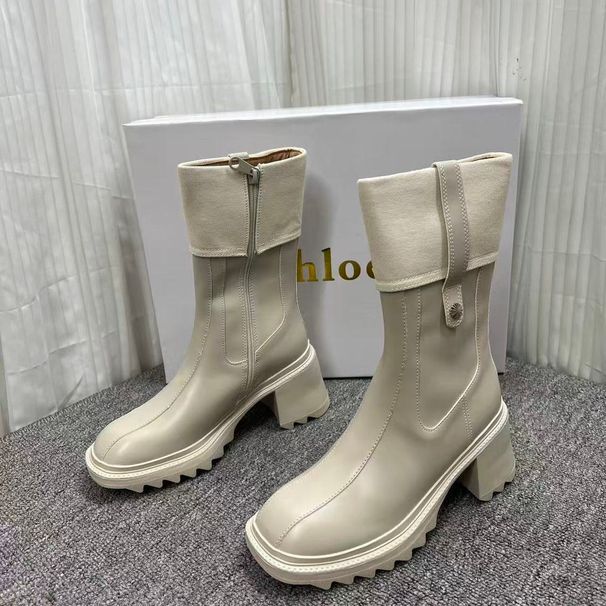 British-style Retro Martin Women, 2026 Autumn Winter New European Mid-calf With Platform Thick Soles And Square Toe_vogvips.com