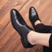 Euro Step Men's Leather Korean Trend Brogue British Style Business Formal Casual Fashion Hairstylist Wedding Shoes_vogvips.com