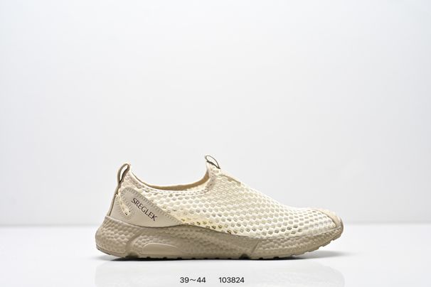 Men's Beige Mesh Walking Shoes, Super Breathable Hollow Out Casual Training Shoes, Lightweight Anti Slip Outdoor Sports Shoes_vogvips.com