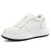 Thick-soled Heightening Board Shoes Men's Invisible Inner Heightening Shoes Cowhide Hollow Breathable Leisure Sports_vogvips.com