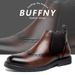 Chelsea Boots Men's Smoke Boots Business Style Martin Boots Platform Height Boots Brock Engraved Leather Shoes_vogvips.com