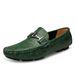 Cotton Hole Crocodile Pattern Large Size Embossed Lazy Beanie Shoes Men's Shoes_vogvips.com