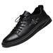 Men's Shoes Breathable Men's Casual Two-layer Cowhide Board Shoes Sports Soft Sole Xiaobai_vogvips.com