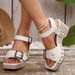 Women’s Shoes Summer New Thick Heel Buckle Metal Buckle Sandals One Strap Beach Sandals_vogvips.com