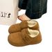 2025 New Slippers Low-Cut Velcro Snow Boots For Women Comfortable Versatile Cotton Shoes Warm Fleece-Lined_vogvips.com