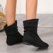 Slip-On Low-Cut Fashionable Casual Stretch Ultra-Low Tube Women's Boots_vogvips.com