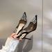 2026 New Model Closed-Toe Sandals With Open Back, Rhinestone High Heels, French Bowknot Elegant Single Shoes, In Stock_vogvips.com