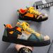 Fashionable Skateboard Casual Sports Shoes For Men, Outdoor Street Shoes, Multi-color Patchwork, Wear-resistant_vogvips.com