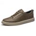 Casual Round Head Lace-up-ree Board Shoes Men's Low-top Breathable Sports Hand-scratched Little White Men's Shoes_vogvips.com