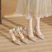 Convertible Bridal Heels - 2-Wear Ankle Wrap & Slingback Style (Foldable For Travel, Non-Slip Sole, Perfect For Destination Weddings)_vogvips.com