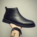 Leather Boots Men's Short Boots Zipper Martin Boots Men's Leather High Top Men's Boots Korean Version Chelsea Boots Tide_vogvips.com