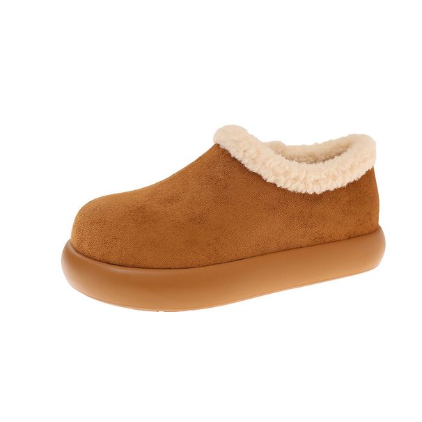 2025 Fleece-Lined Thickened Little Potato For Women Autumn Winter New Fashion Versatile Comfortable Slip-On_vogvips.com