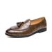Men's Shoes With Tassel Emed Small Size 46, British Style Pointed Lazy Casual One Foot Leather Shoes, Trendy_vogvips.com