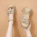 thick-soled Medium-heeled Rhinestone Sandals Women's Small Light And Fashionable Skirt Seaside Beach Shoes_vogvips.com