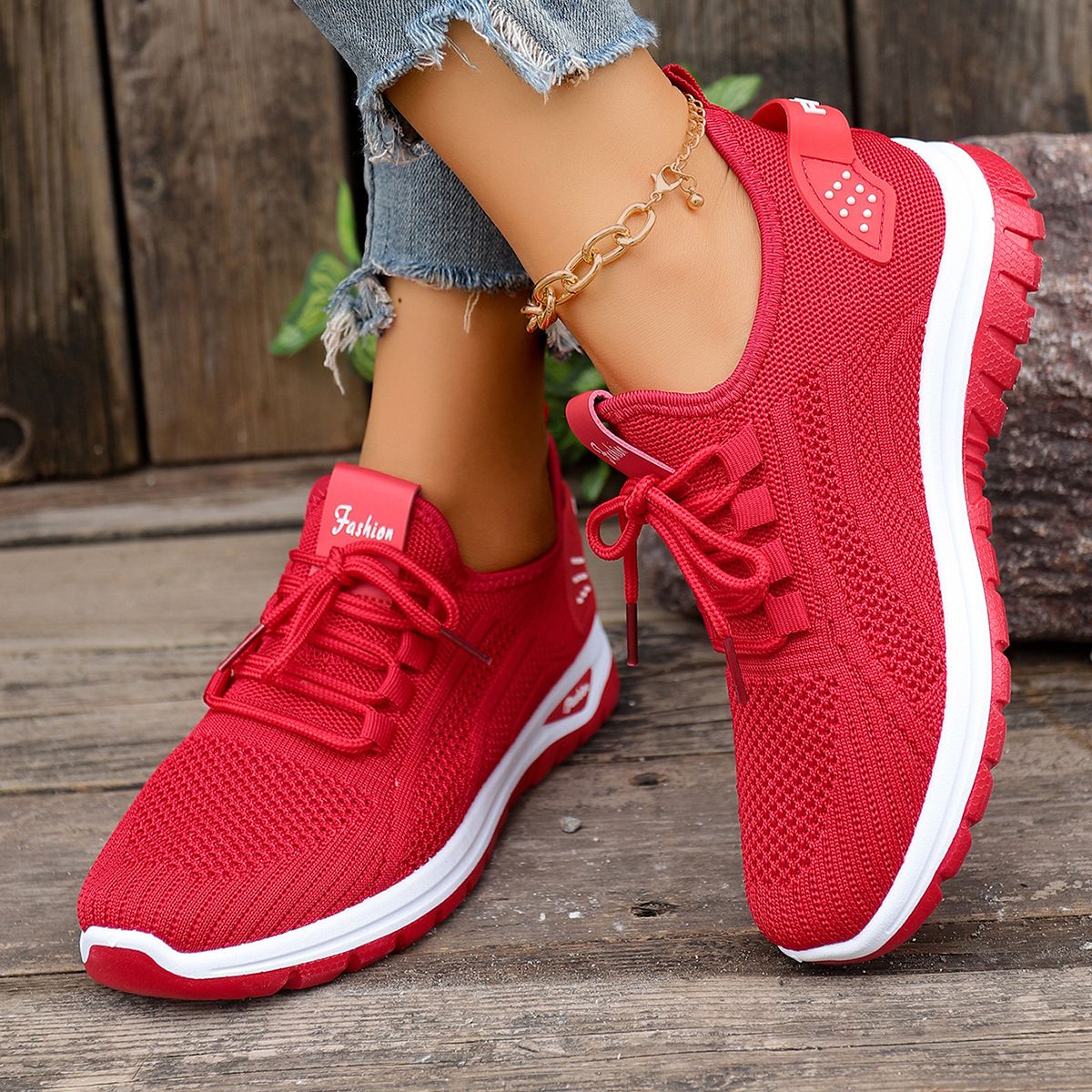 Women's Summer Fashion Mesh Breathable Thick Sole Retro Style Sports Shoes Korean Style New Arrival_vogvips.com