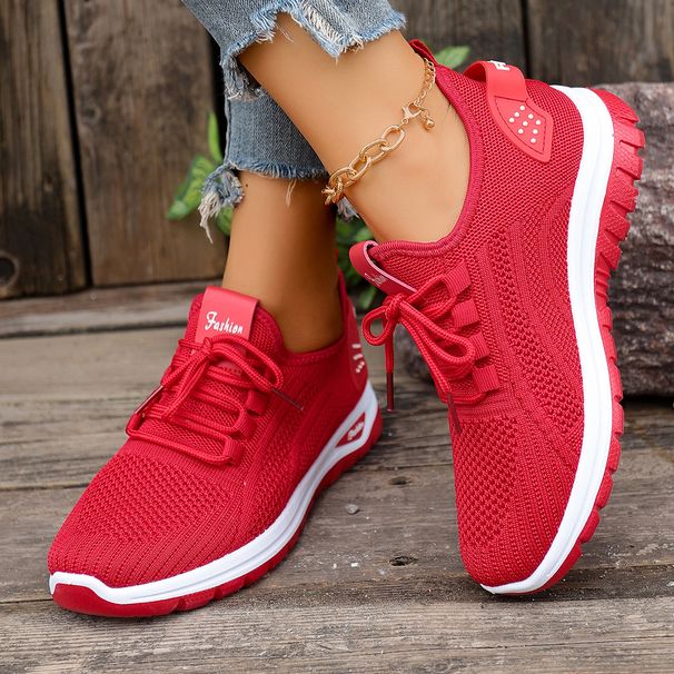 Women's Summer Fashion Mesh Breathable Thick Sole Retro Style Sports Shoes Korean Style New Arrival_vogvips.com