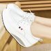 Women's Shoes 2025 Spring And Autumn New Casual Soft-soled Middle-aged And Elderly Sports Shoes With Thick Soles And Height Increase For Women_vogvips.com