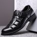Leather Summer Breathable Hollow Sandals, Genuine Leather Men's Business And Leisure Perforated Shoes, Velcro For_vogvips.com