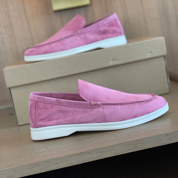 Foreign Trade New New Genuine Leather Flat Lazy Casual Versatile Loafers Women's British Style Single Men's Shoes_vogvips.com