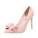 MTX 9511-18 Korean Style Fashion Sweet High Heels Thin Heel Elegant Slimming Shallow Mouth Pointed Toe Bowknot Single Shoes_vogvips.com