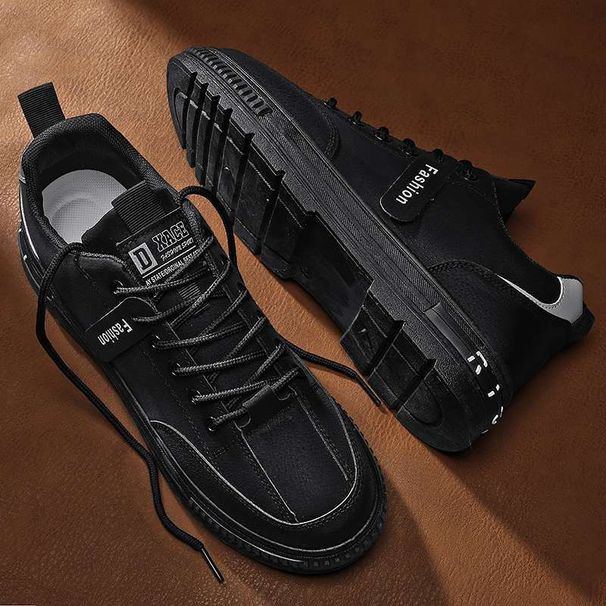European Warm Series Derby Thick Sole Height Increasing British Style New Yellow Martin Boots Men's Low-top Casual Work Leather Shoes_vogvips.com