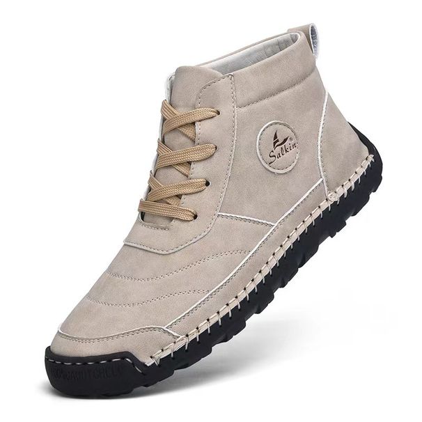 Large Size Men's Martin Boots Lace-Up Men's Boots Outdoor Short Boots Casual Tooling Boots Cotton Shoes_vogvips.com