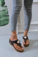 Women's Shoes 2025 Summer New Beach Clip Herringbone Toe Flower Thick Sole Slope Heel Plus Size Sandals_vogvips.com