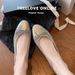 Hong Kong-Style Genuine Leather Bow-Tie Patchwork New-Inspired Women's 2025 Summer-Autumn Round-Toe Shallow Flat_vogvips.com