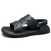 Sandals Summer 2025 New Genuine Outdoor Casual Dual-use Driving Leather Soft Sole Men's Slippers_vogvips.com
