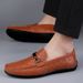 Men's Casual Shoes, Summer Breathable Sleeves, Lightweight Leather Soft Soles, Men's One Foot Lazy Driving Loafers_vogvips.com