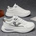 Men's New Summer Breathable Leather Sneakers, Trendy Versatile Soft-soled Non-slip Casual Dad Shoes_vogvips.com