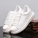 Unisex Patent Leather Glossy Platform Sneakers Lace Up Round Toe Couple Casual Walking Fashion Shoes_vogvips.com