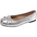 Women's Square Head Bow Single Shoes Spring And Summer French Flat-soled Silver Laden Shoes Light Mouth Bow Women's Shoes_vogvips.com