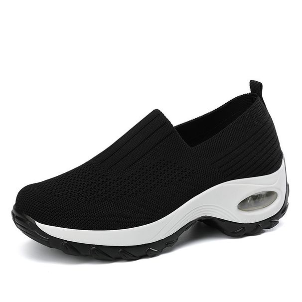 Women's Shoes Breathable Step-on Mom Shoes Middle-aged Mesh Casual Sneakers Lazy Slip-on Shoes_vogvips.com
