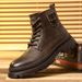 European Warm Series 2025 New Outdoor Martin Leather High Top Men's Work Motorcycle Boots British Style Oxford Sole_vogvips.com