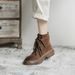 Women's Short 2024 New Martin Slim Spring And Single Ankle Boots Winter Autumn Flat Lace-up_vogvips.com