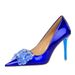 1829-H27 Style Banquet Thin Shallow Mouth, Pointed Crystal Bow, Women's Shoes, High Heels, Single Shoes_vogvips.com